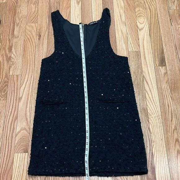 Double Zero Black Tweed Sequin V-Neck‎ Jumper - Picture 6 of 6